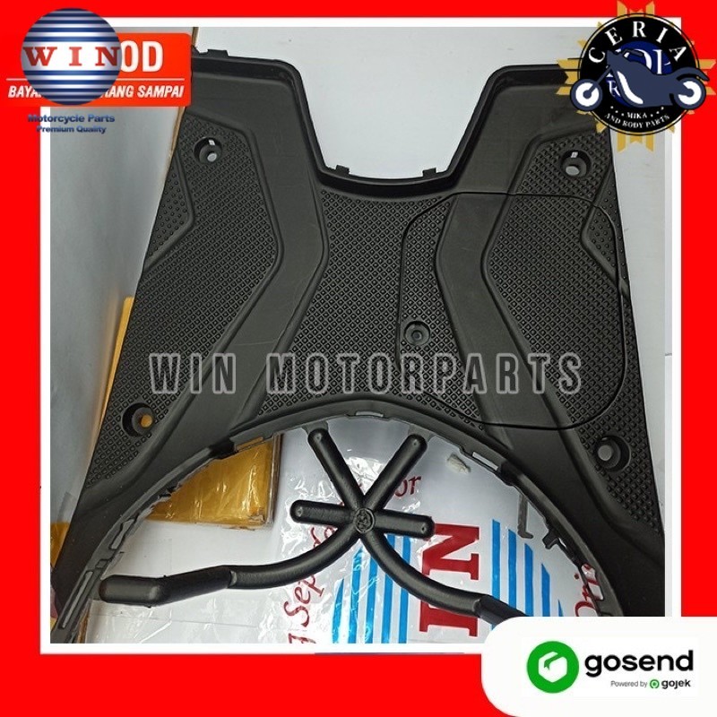 Pijakan Kaki + Tutup Aki Beat FI CBS K25 2012 2013 2014 | footrest atas WIN | bordes dek injakan mot