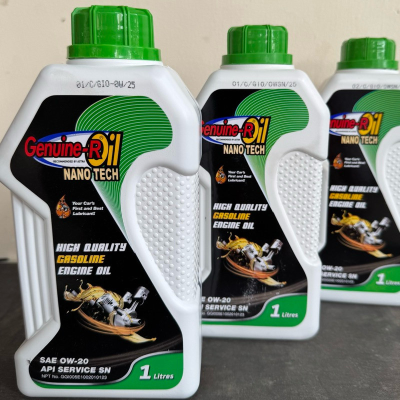 NEW Oli Mesin GENUINE R OIL DAIHATSU ASTRA NANO TECH 0W-20 API SERVICE SN 1L ORIGINAL 100% ENGINE OI