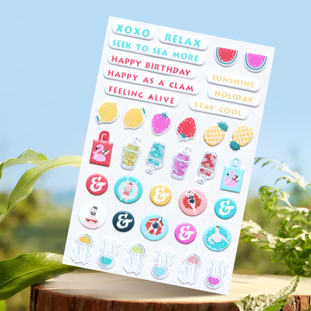 

Creative Path Puffy Motif Mini Stickers Self Adhesive Embellishments DIY Crafts For Scrapbooking Card Making Journal Decoration