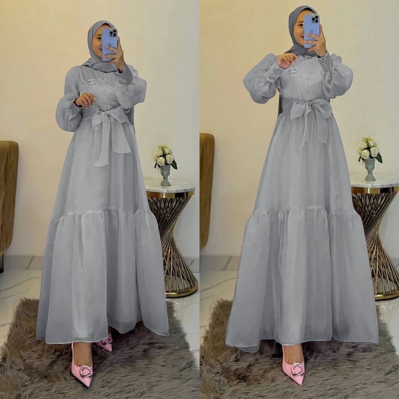 MAXI MADINA (M ,L ,XL, XXL) GAMIS MUSLIM GAMIS KEKINIAN GAMIS TILE KACA KOREA GAMIS PESTA GAMIS KOND