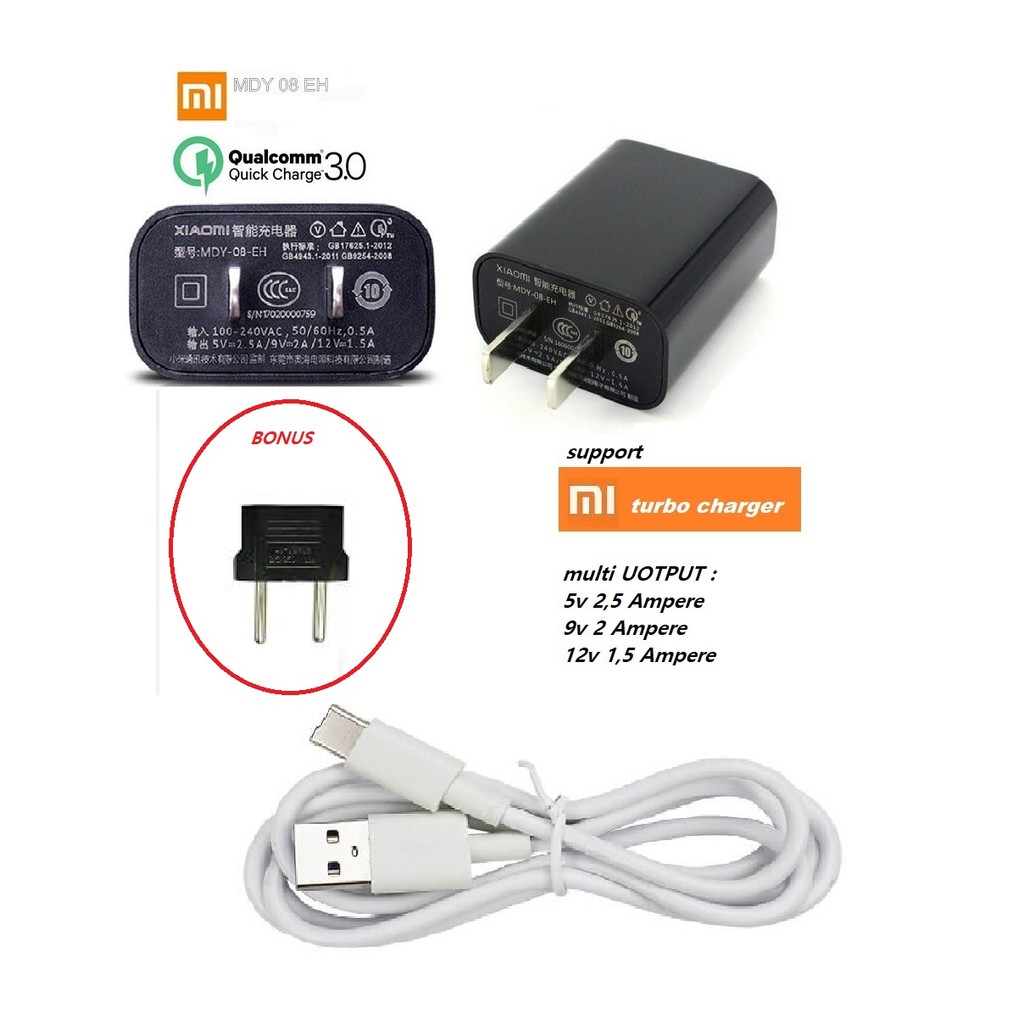 Usb type C kabel & adaptor  charger Xiaomi black shark 3 - black shark 3 pro - black shark 3s