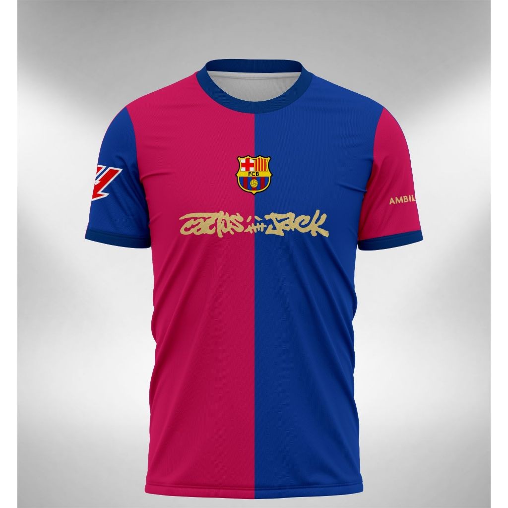 JERSEY BARCELONA X TRAVIS SCOTT CACTUS JACK EL CLASICO 2025 Full Printing