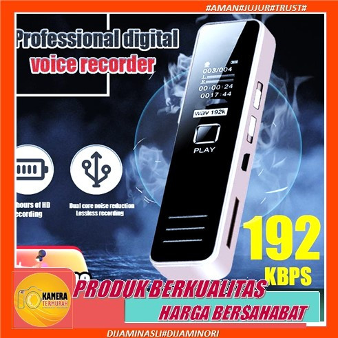 Voice Recorder Spy Recording Pen Recorder Mp3 Player Perekam Suara Recorder Voice Kualitas Suara HD 