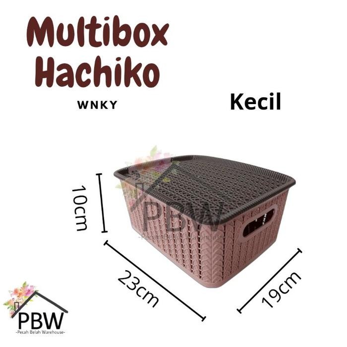 COD Keranjang Serbaguna Hachiko Kecil Besar / Tempat Penyimpanan Multifungsi / Storage Box + Tutup P