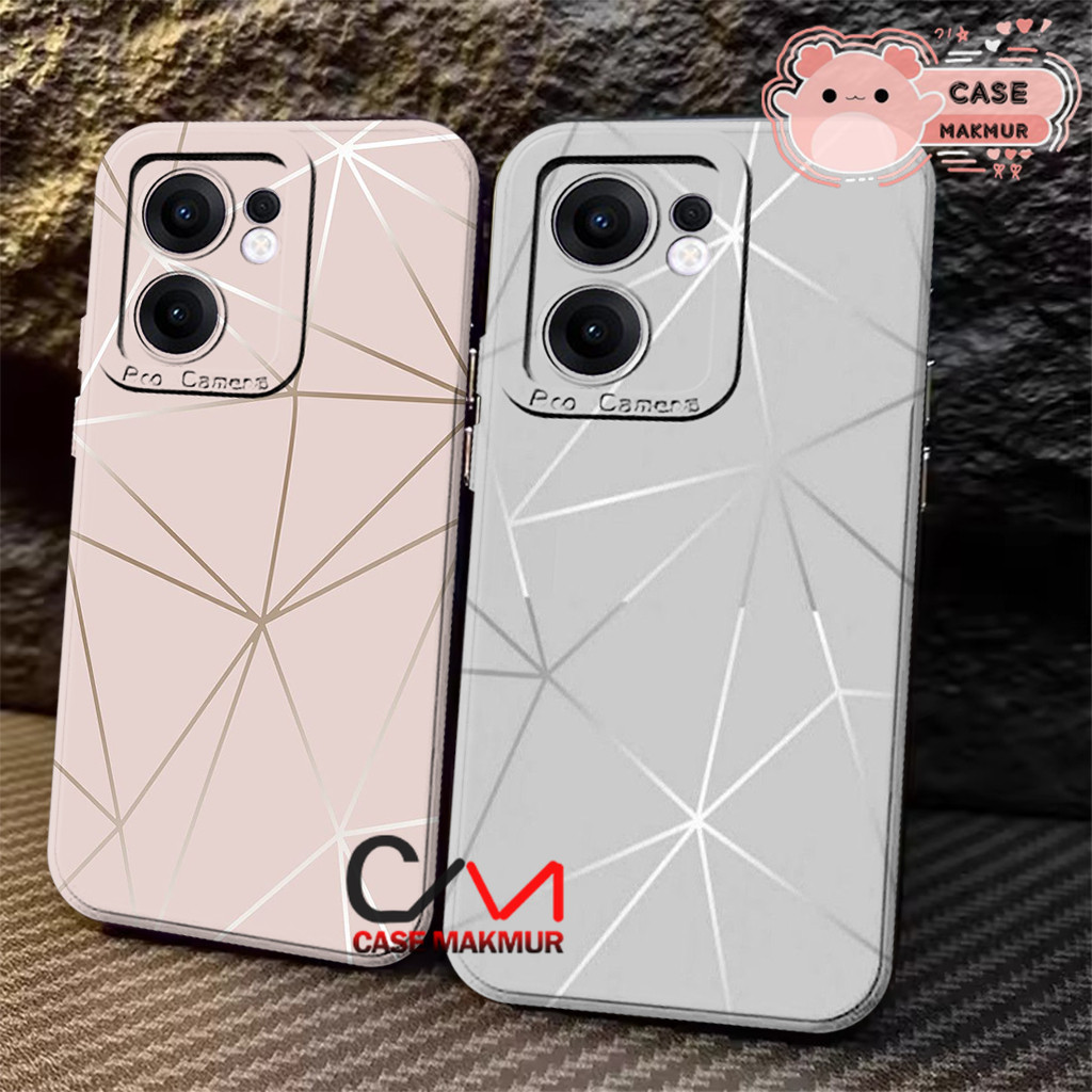 OPPO RENO 13F /RENO 13 5G 2025 Case Motif Marble - Silikon Casing Lentur - Procamera - Kesing Lunak