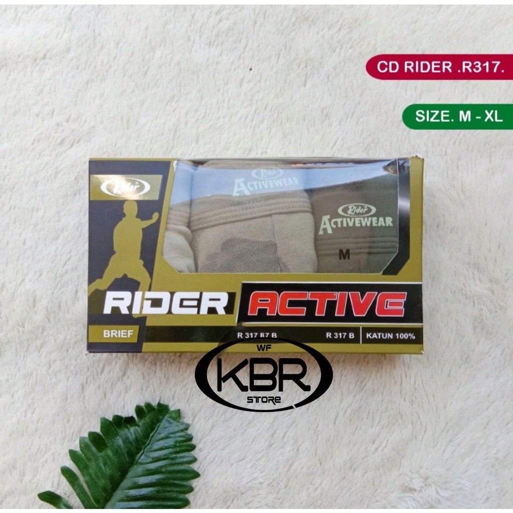 [ isi 3 PCS ] CD RIDER ACTIVE HIJAU R 317B / R762 | Celana dalam rider | Pakaian pria dewasa kbr sto