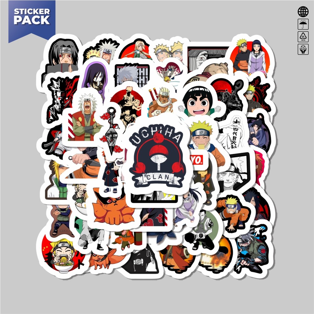

[100PCS]Stiker Pack Stiker Anime Kartun Naruto Aesthetic Vinyl Anti Air Dekorasi Sticker Laptop Buku Journal Koper Helm Casing HP Gitar Helm Skateboard