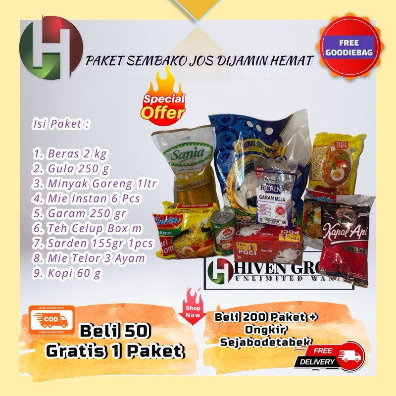 

PAKET SEMBAKO DIJAMIN SUPER HEMAT KEBUTUHAN POKOK