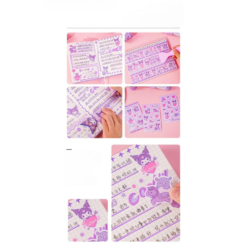 

Promo [Penjual Loka] FULLSET 9 IN 1 Sanrio Diary Set / Stiker Penggaris Notebook Alat Tulis Set /