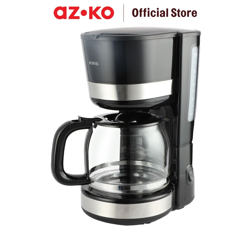 AZKO Kris 1.5 ltr Coffee Drip Maker Stainless Steel - Hitam Mesin Kopi Espresso Machine Alat Pembuat