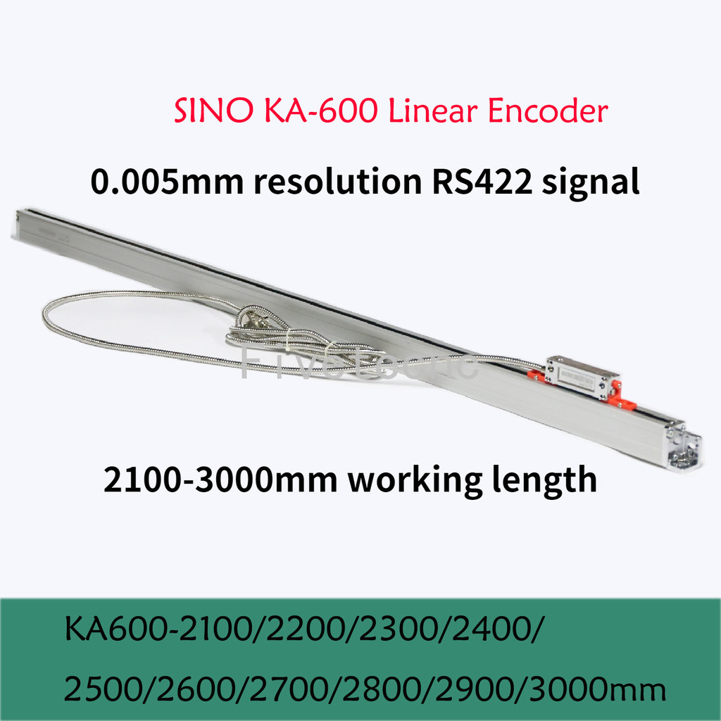 5um RS422 SINO KA-600 2100 2200 2300 2400 2500 2600 2700 2800 2900 3000mm DRO Linear Glass Scale KA6