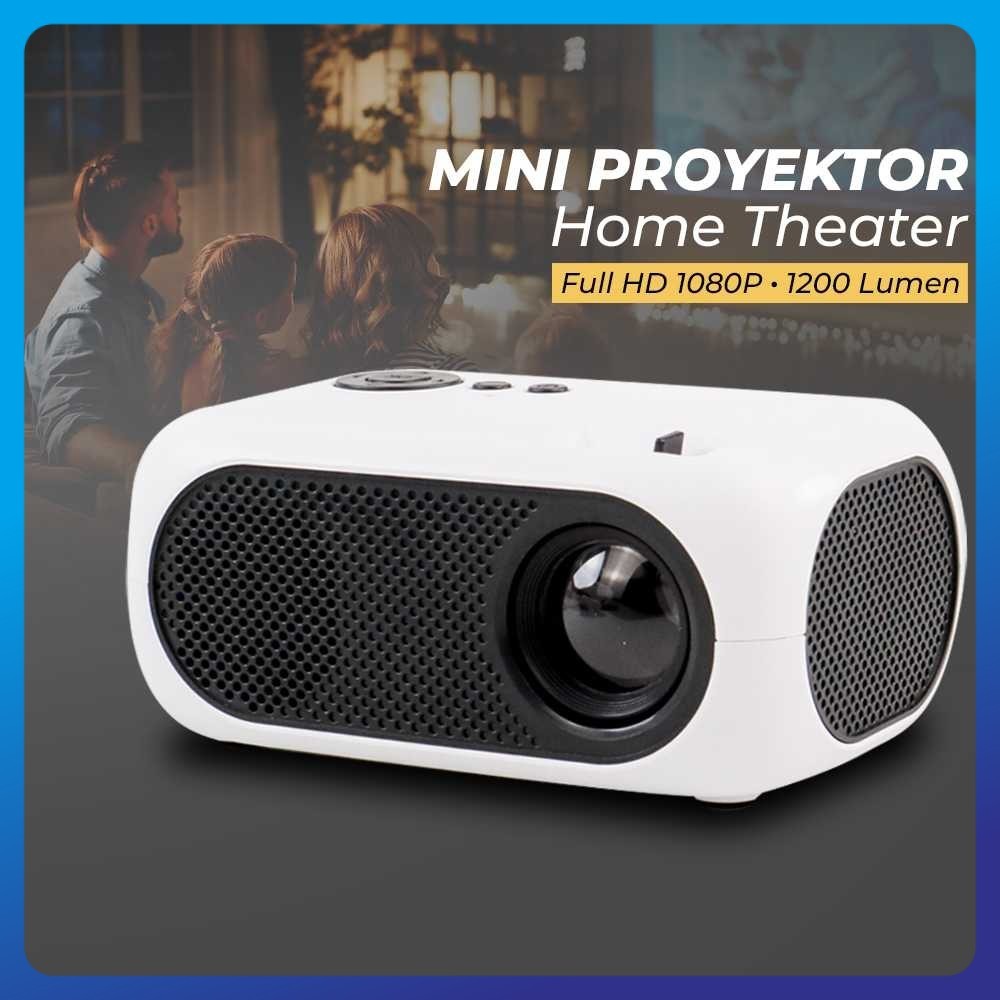 Proyektor Mini LCD Full HD 1080P 1200 Lumens Home Theater - M24