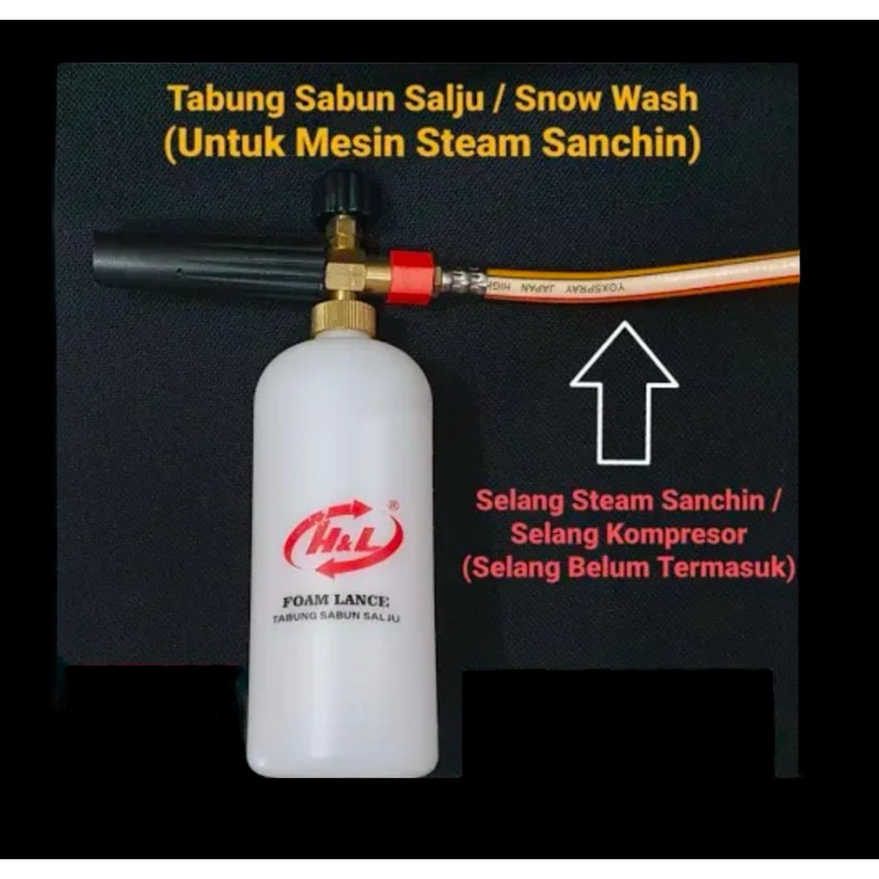TABUNG SALJU SNOW WASH BUAT CUCI SALJU PAKAI SELANG KOMPRESOR TABUNG CUCI STEAM SALJU PAKAI SPRAYER