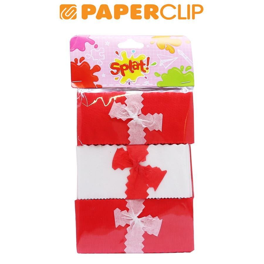 

KERTAS KREP / CREPE PAPER GERIGI MERAH-PUTIH KOTAK SET 3