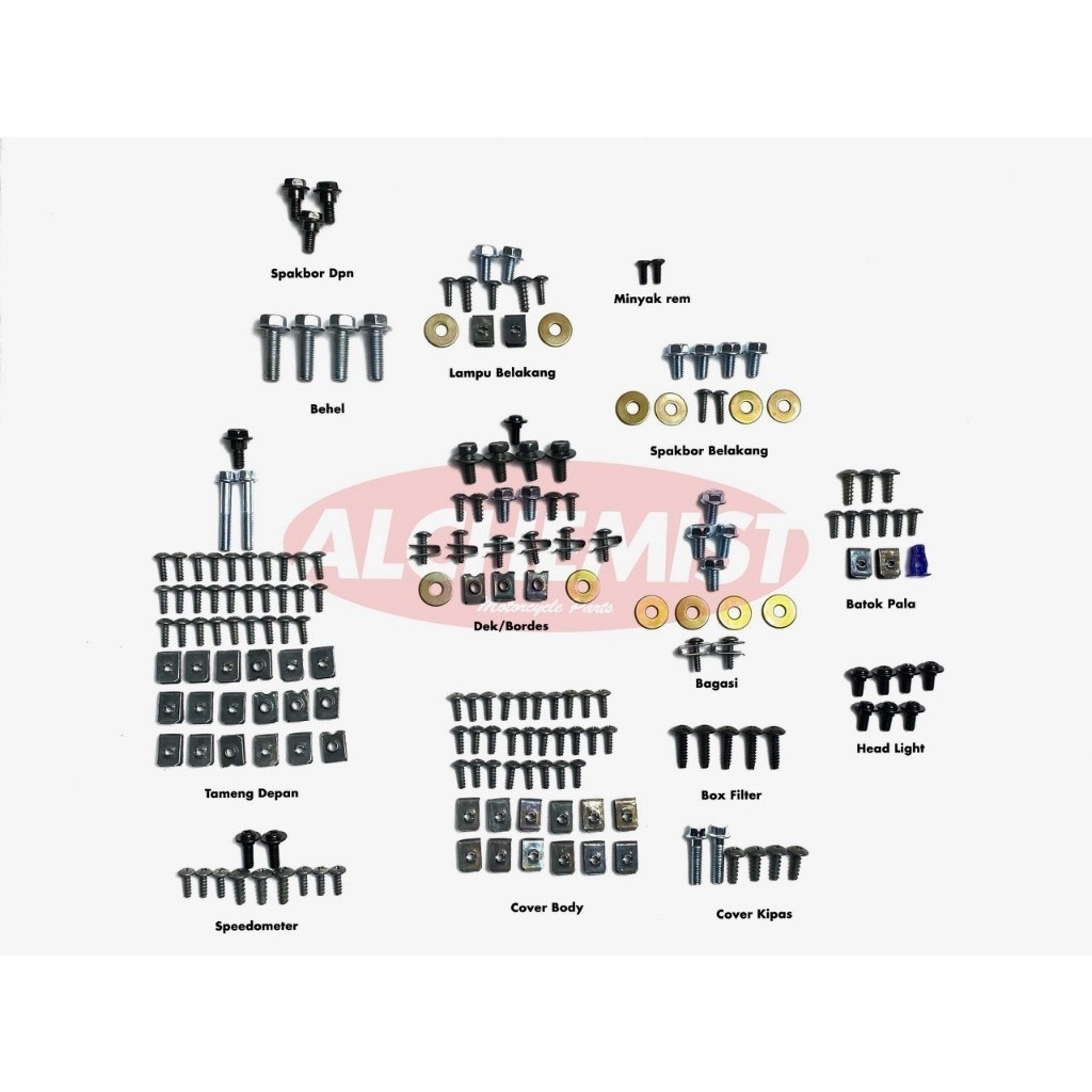 Baut Vario 110 Fi Full Set / Baut Honda Vario 110 Fi Full Body /  Baut Honda Vario 110 Fi Fullset 1S