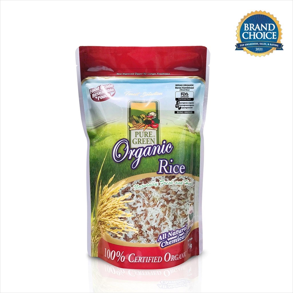

PureGreen Organic Rice Beras Organik Beras Merah Kombinasi 1 kg