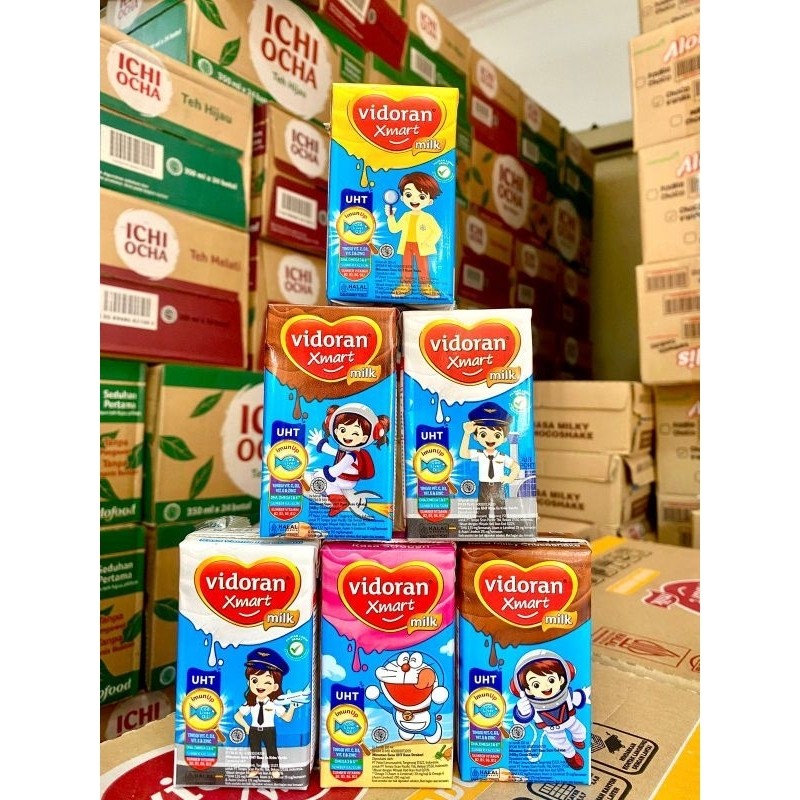 

Vidoran Xmart milk UHT 110 ml Kartonan atau 1 DUS isi 40 pcs