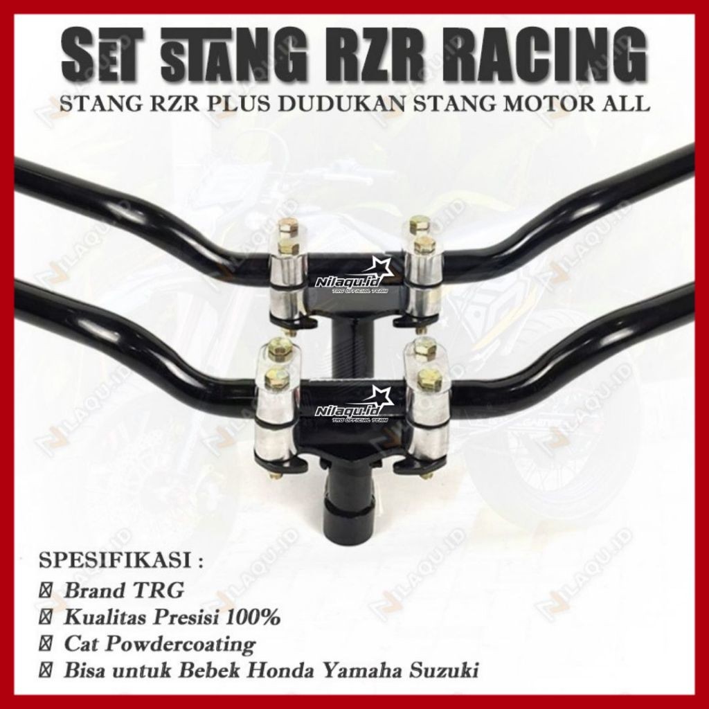 Stang rzr full set bracket dudukan setang rzr plus raiser stang jupiter mx king satria 2 tak shogun 