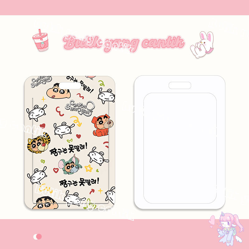 

ID CARD HOLDER,Tempat kartu Crayon Shin-chan dan Little White yang lucu, cocok untuk kantor/sekolah, kartu pelajar/kartu transportasi, kartu akses, KTP, Flazz, kartu kredit elektronik, uang elektronik