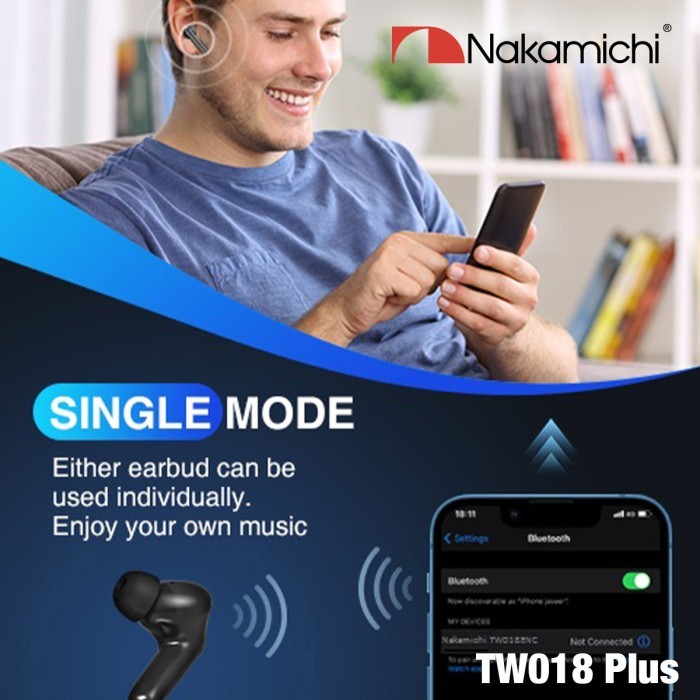 Nakamichi TW018ENC PLUS True Wireless Eauds Bluetooth Eahone TWS