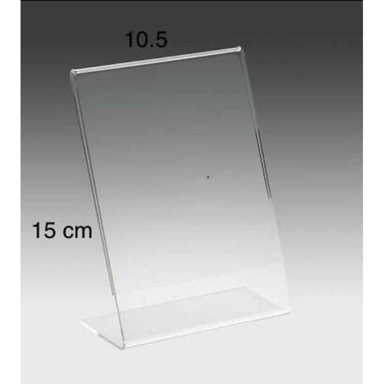 

Stand Akrilik A6 Bentuk L tebal 2mm / Stand Brosur / Tempat Brosur / Tent Brosur