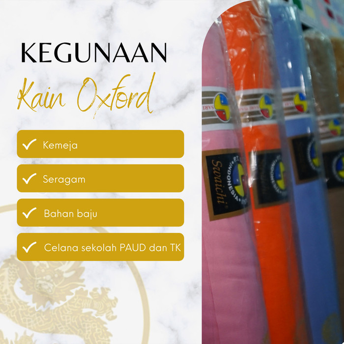 ✨NEW✨ -KAIN OXFORD MUSTANG ROLL WARNA PUTIH- 1.2.23