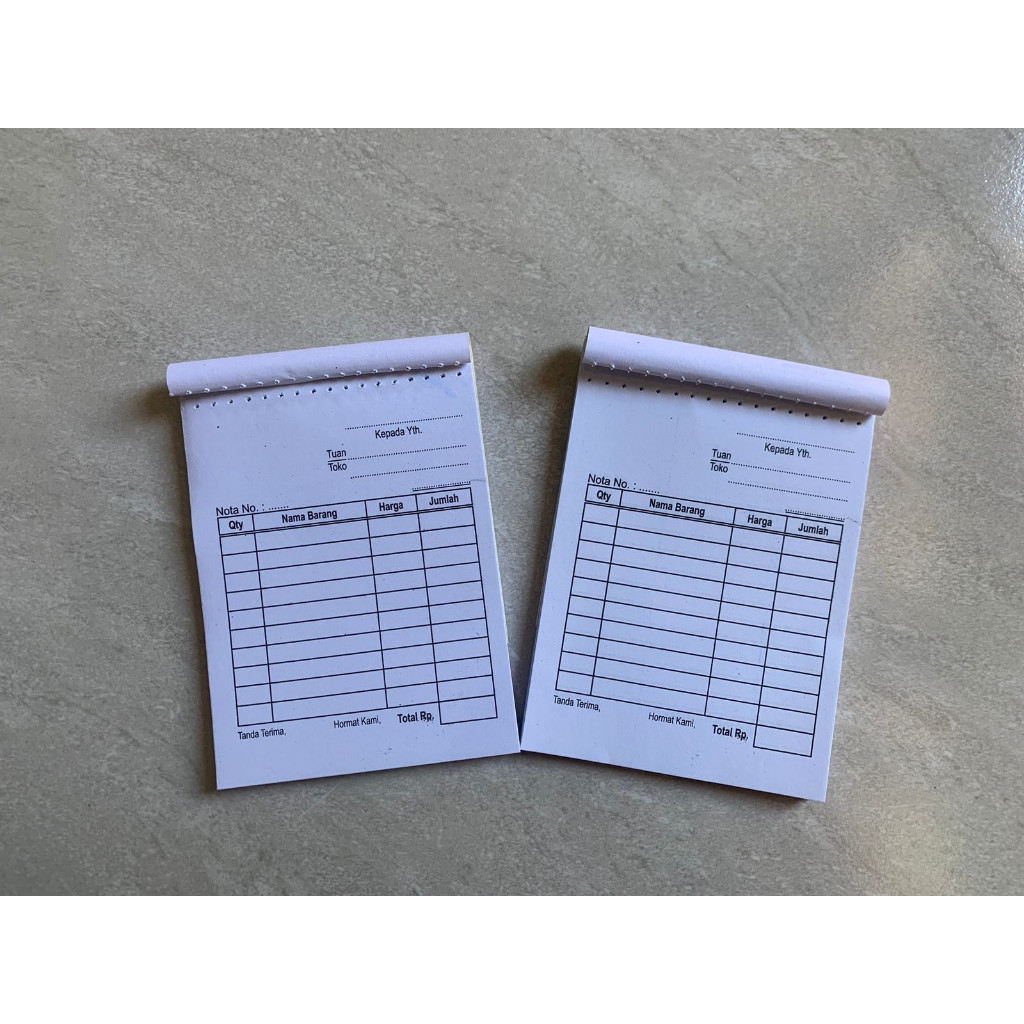 

Nota Kontan Kecil, Nota Mini 1 Ply (50 Lembar) Rangkap 1