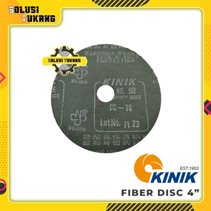 Amplas Bulat 4" Fiber Fibre Disc Grit CC16 CC 16 Kinik