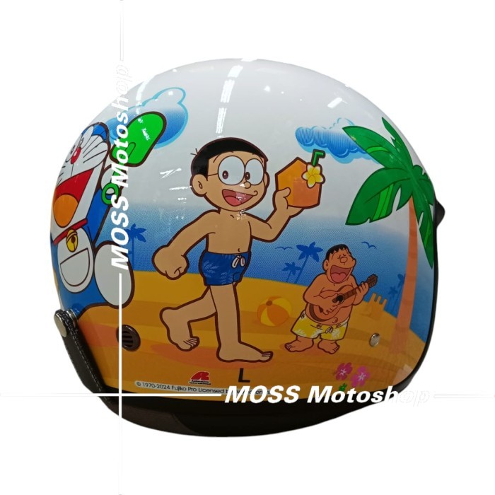 HELM HALF FACE MDS MAGNUM DORAEMON SUMMER | HELM KLASIK RETRO