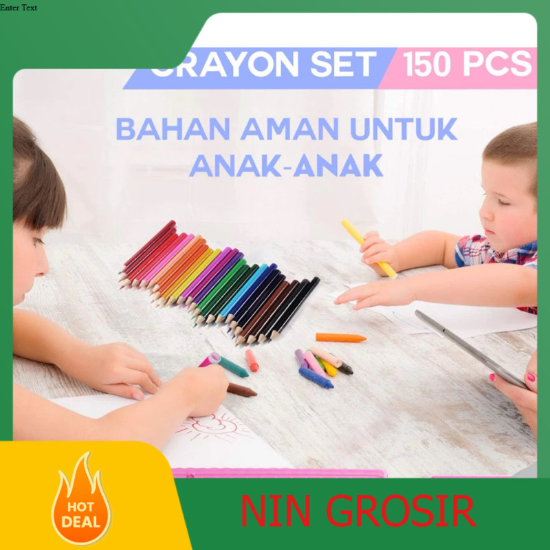 

Pensil Warna Crayon set isi 150 pcs Crayon Mewarnai (Alat Menggambar atau Mewarnai)