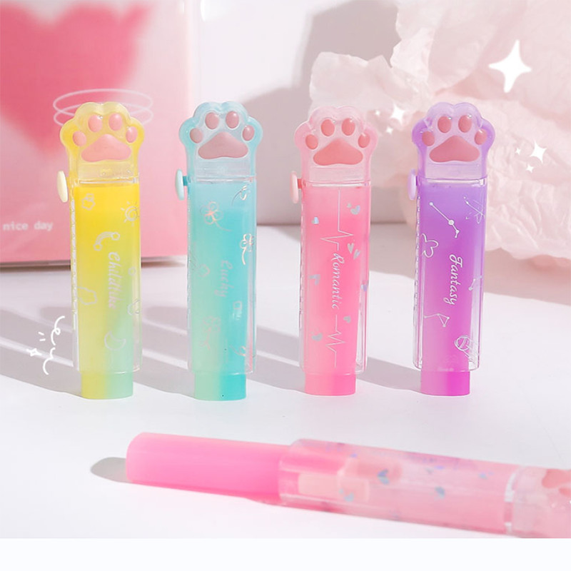 

Cute Jelly Color Pencil Erasers Kawaii Rubber Erasers for Kids Writing Drawing Tools Korean Stationery School Office Supplies