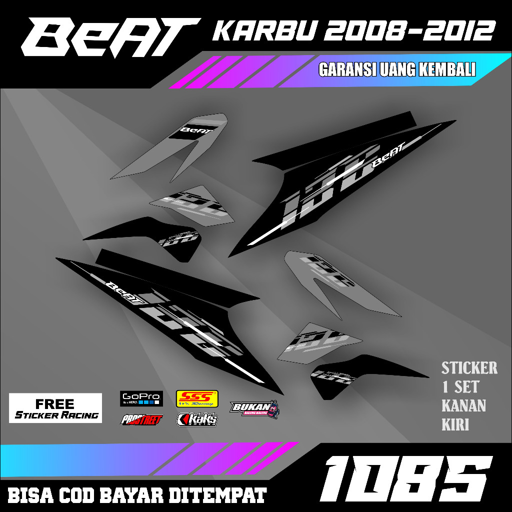 Striping Beat Karbu Motif Vietnam Style Setriping Stiker Sticker Setiker Motor Semi Full Body Honda 
