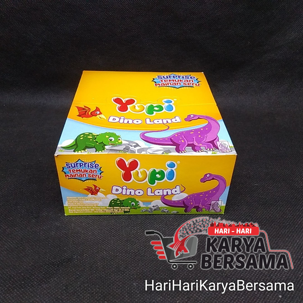 

MAKANAN RINGAN PERMEN YUPI JELLY DINO LAND BOX 24'S X 7GR