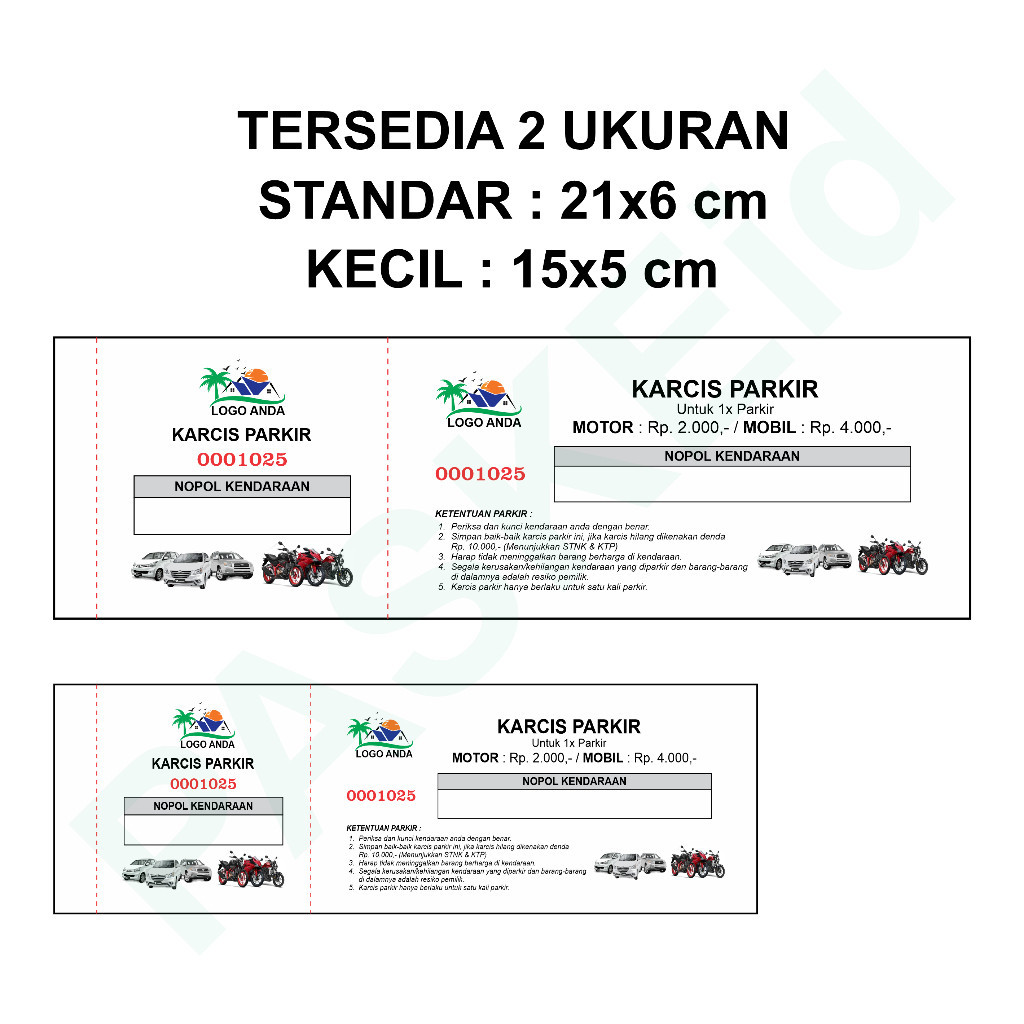 

Cetak KARCIS PARKIR / TIKET PARKIR CUSTOM ACARA / LOGO / EVENT / LAINNYA SESUAI REQUEST PALING MURAH TERMURAH Murah