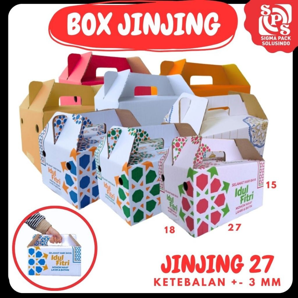 

Kardus Jinjing 27x18x15 Gable Box hampers lebaran Ied Mubarok Dus Idul Fitri Lebaran Packing Kotak Kemasan Karton