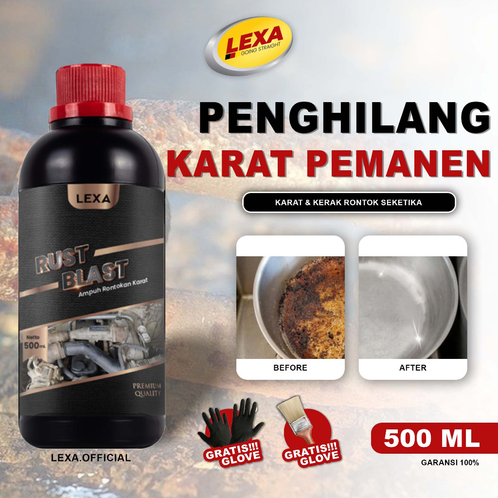 Penghilang Karat Mesin Remover Kerak Sepeda Mobil Cleaner Motor Rust Baja Bicycle Engine Spray Pelum