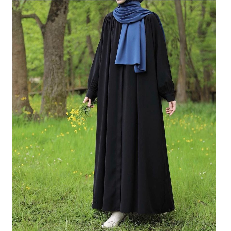 [HOT NEW] IN WEar - indigo black || gamis JET BLACK high quality || FASHION MUSLIM PREMIUM gamis jum