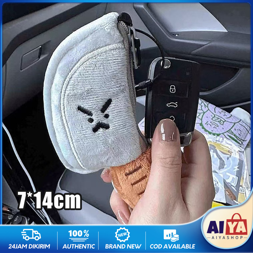 MINI Tempat Headset Iphone Case Earphone Bulu Korean Bentuk pisau kecil Tas Penyimpanan Pouch Earbud