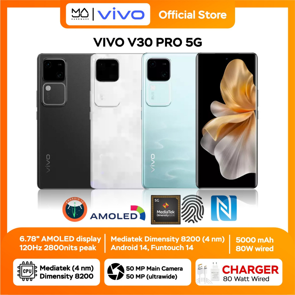 Vivo V30 Pro 5G 12/512GB - Garansi Resmi