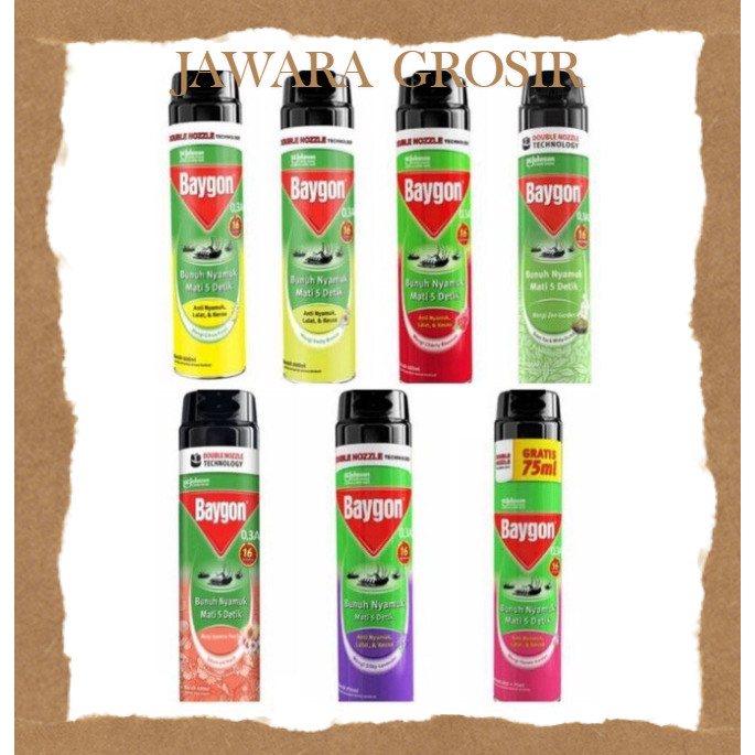 Baygon Aerosol 600ml Obat Nyamuk Baygon Anti Nyamuk & Serangga Spray Original