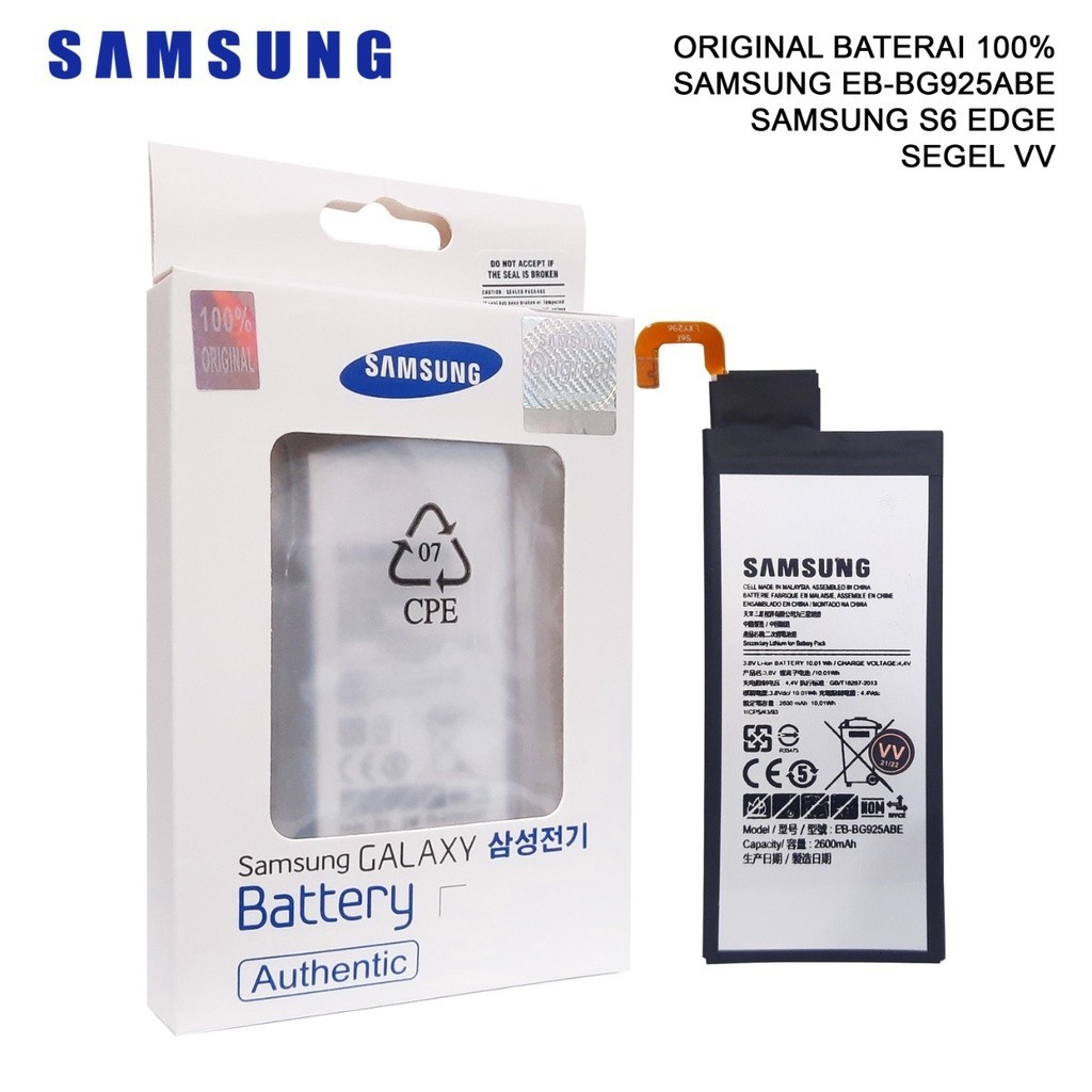 Batre Baterai Samsung Galaxy S6 Edge G925 Ori - Batrei Battery Samsung S 6 Edge Ori