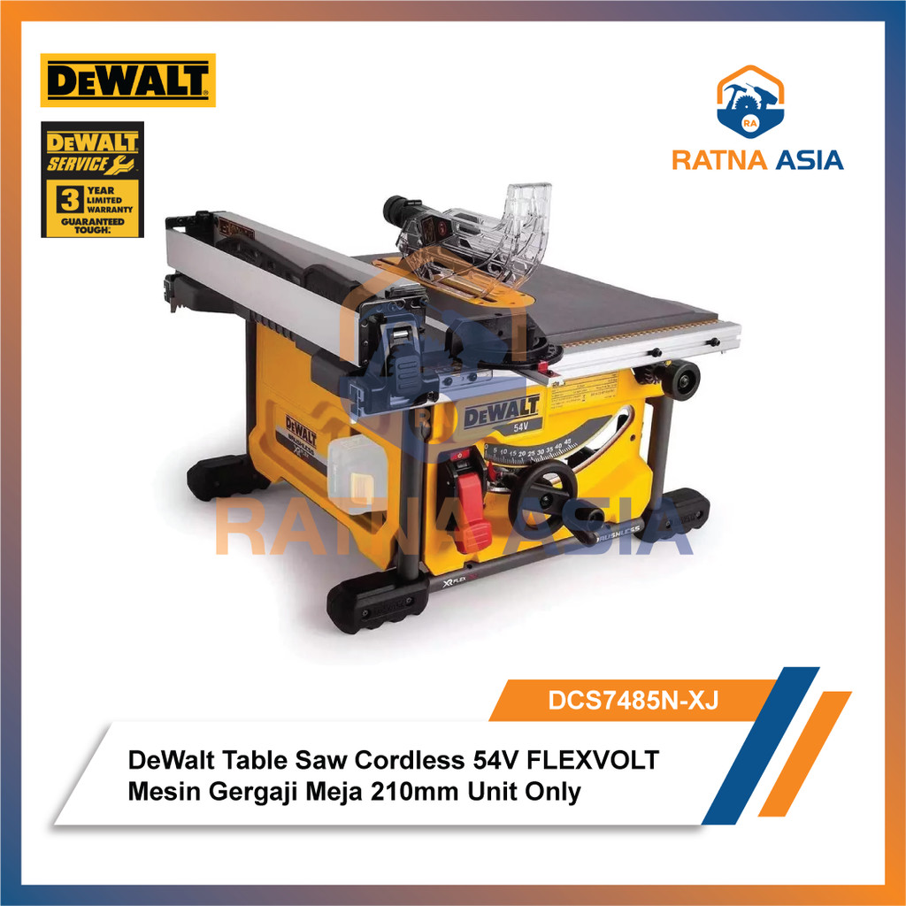 Mesin Gergaji Kayu Meja Dewalt DCS7485N-XJ Cordless Brushless Table Saw Mesin Gergaji Kayu Table Saw
