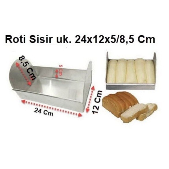 ADIWARN Loyang Cetakan Roti Sisir uk. 24 x 12 x 5/8,5 Cm