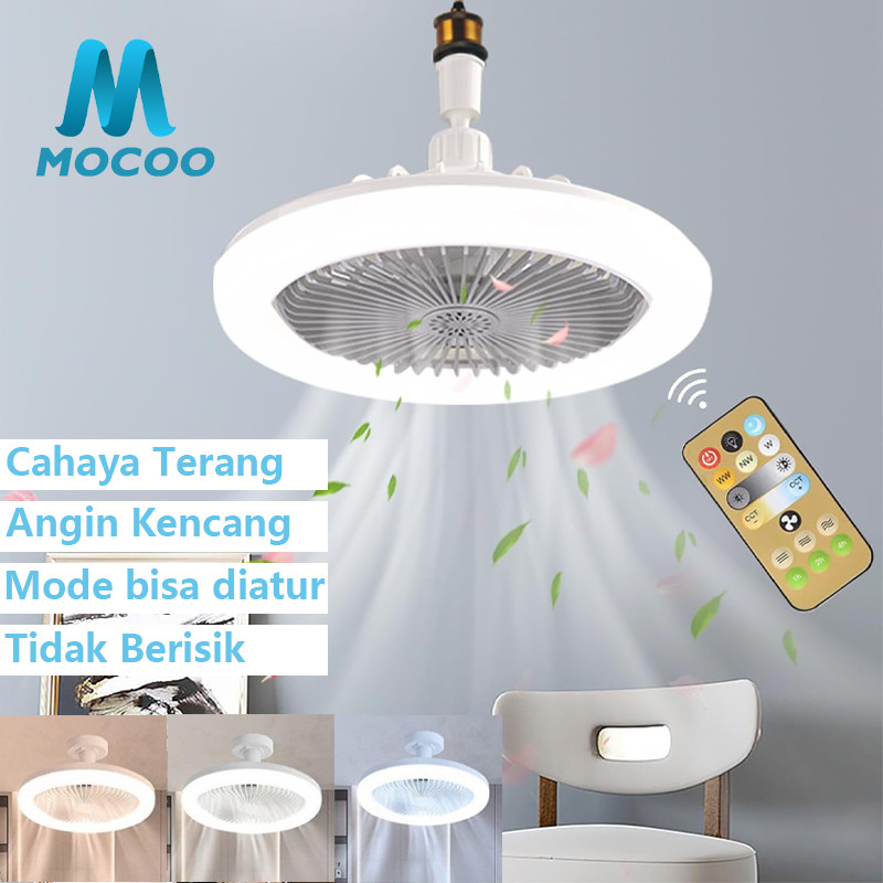 Lampu Kipas Angin Remote 2in1 / Lampu Led Kipas Angin Ac / Lampu Plafon Multifungsi