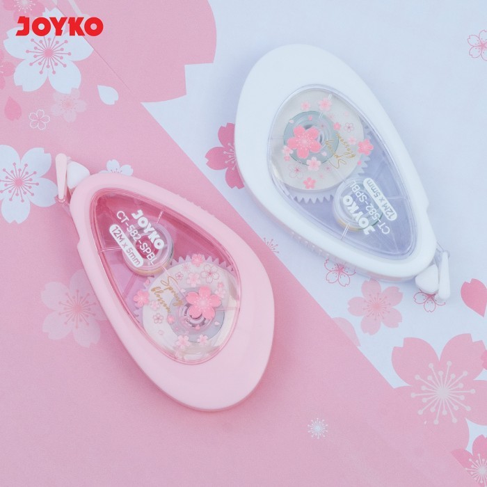 

JOYKO Pita Koreksi Correction Tape CT-582 Spring Blossom Warna Putih dan Pink