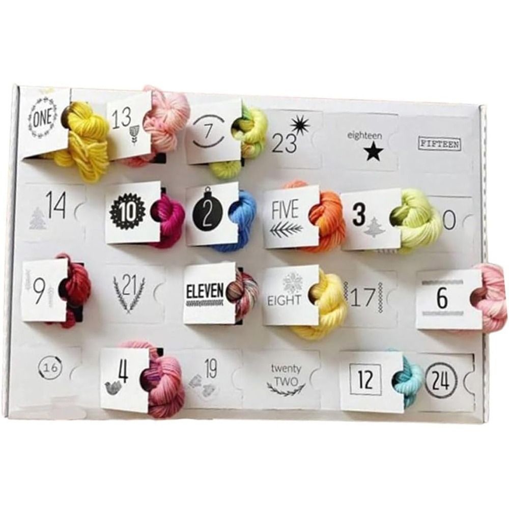 

Christmas Calendar 2024 The Yarn Advent Calendar Decoration Props Knitter Markers 24 Days Christmas Countdown Calendar Gifts