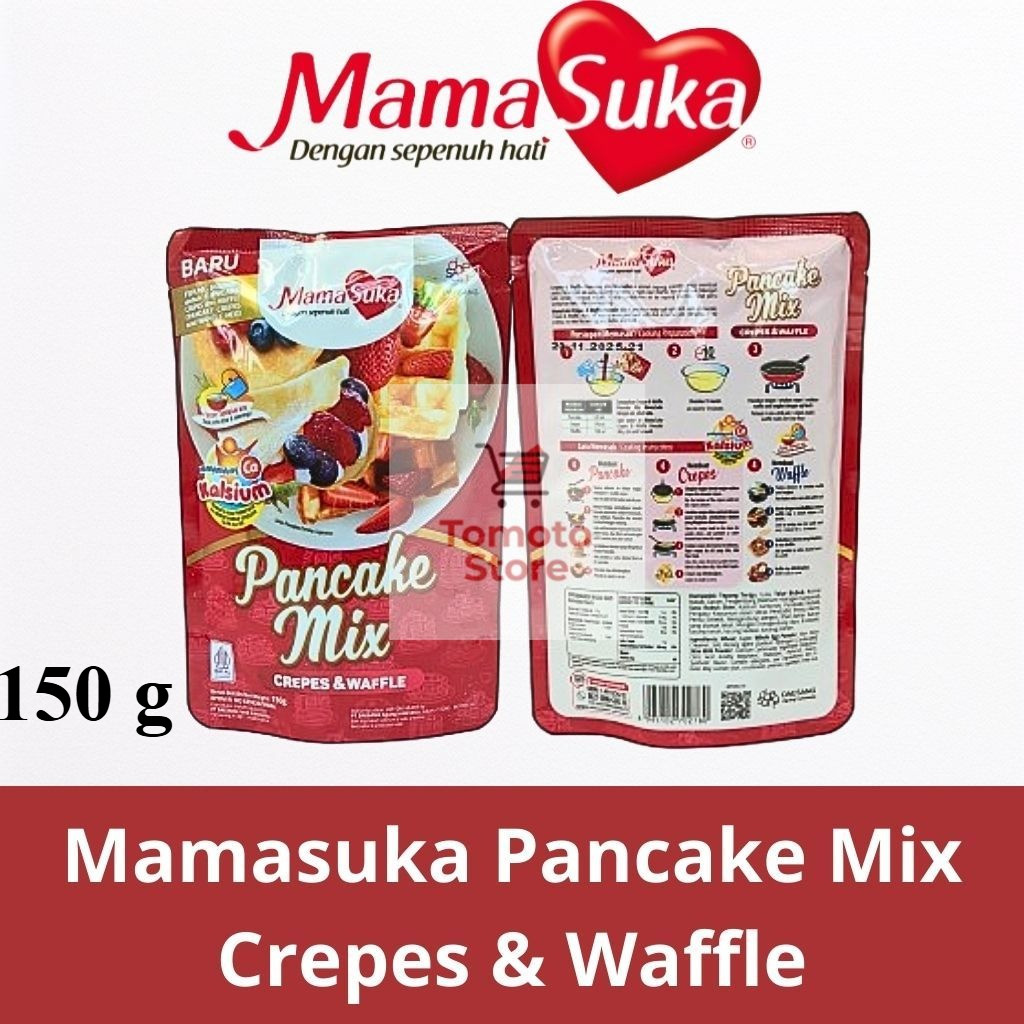 

✨ TOMOTOSTORE ✨ MAMASUKA Tepung Pancake Mix Crepes & Waffle 150 gr