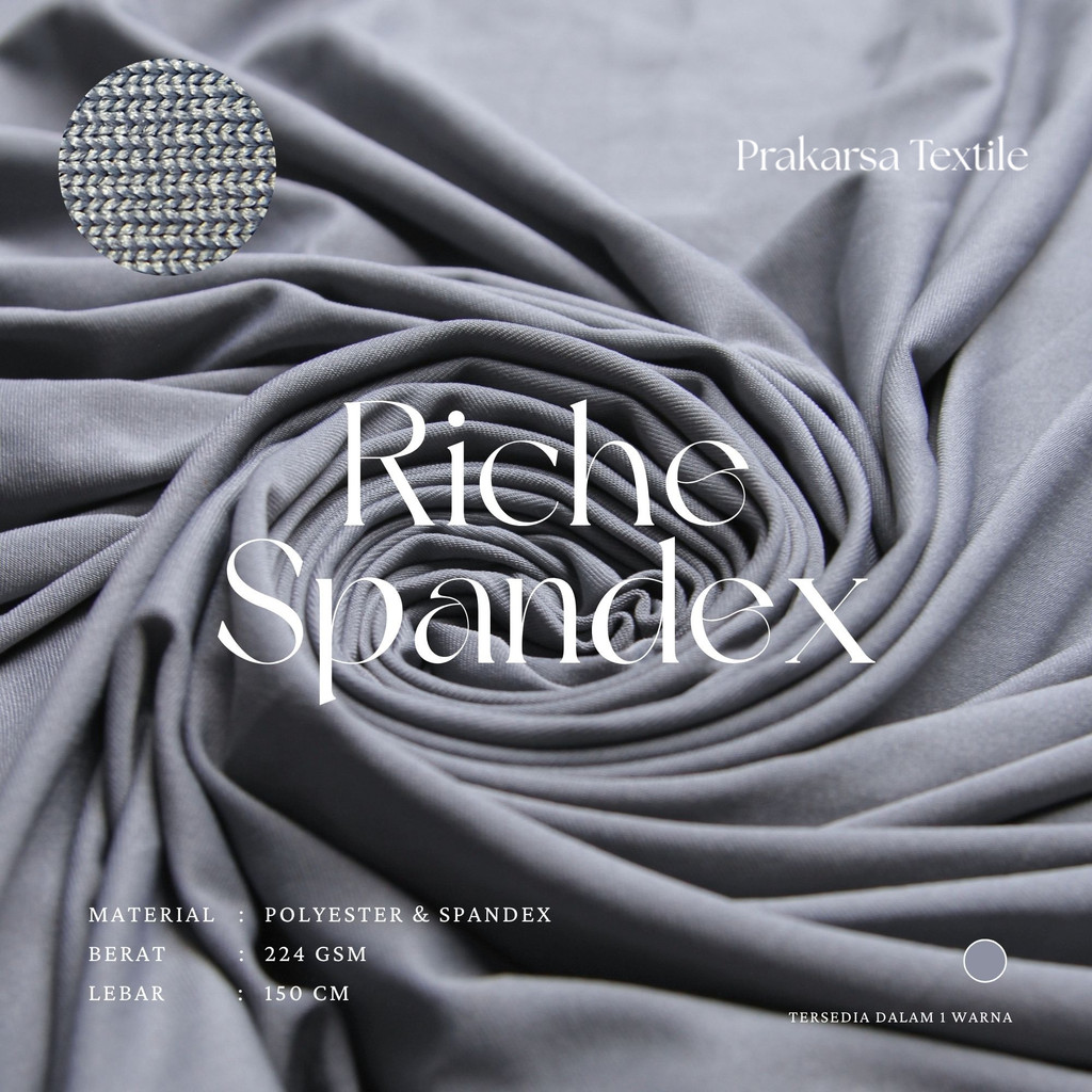 KAIN RICHE SPANDEX KAOS BAHAN POLYESTER UNTUK LEGGING & PAKAIAN OLAHRAGA