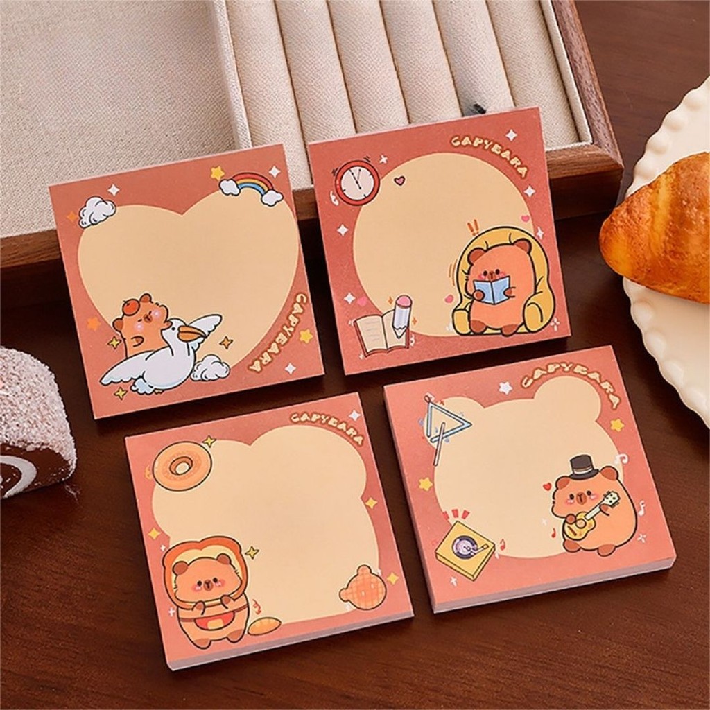 

KAWA Memo Pad Sticky Notes Capybara Isi 50 Lembar Motif Random Stick Note Catatan Kertas Tempel Lucu