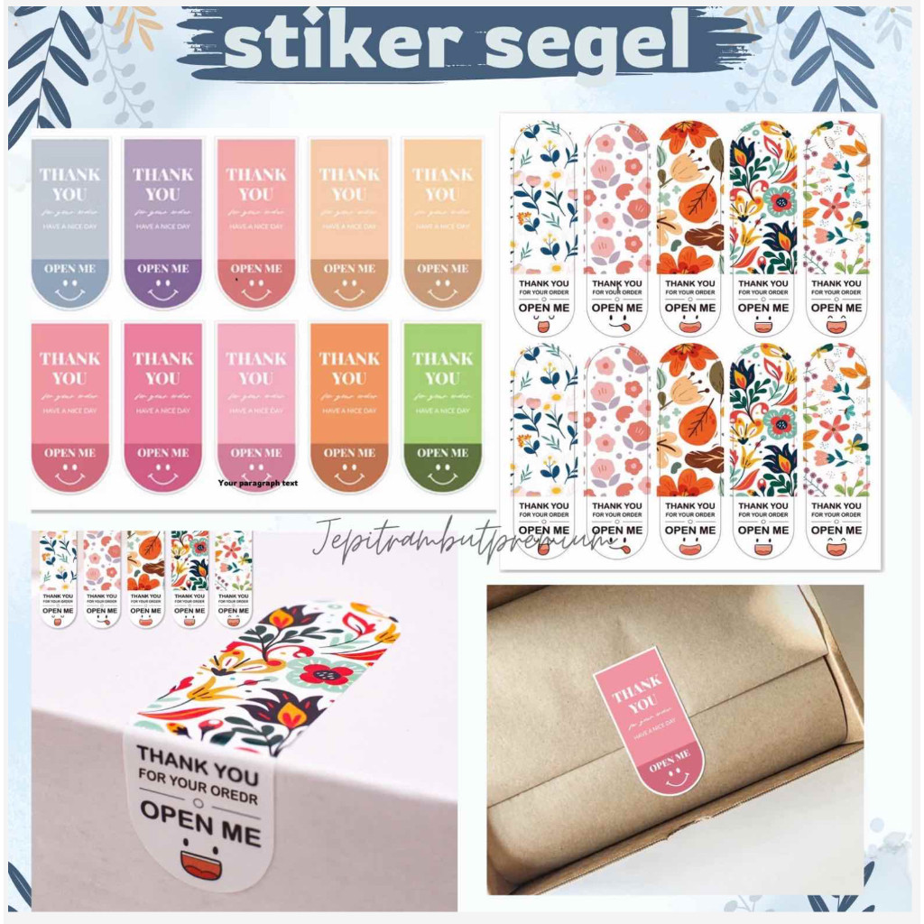 

20 Stiker segel kotak hadiah terima kasih/ Stiker Label Open Me Thank You